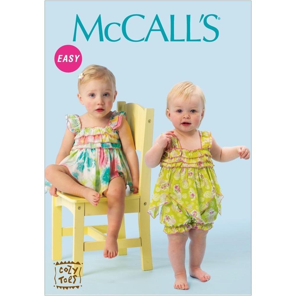 McCall's Sewing Pattern M6942 Easy Infant's Romper Outfit Size S-XL